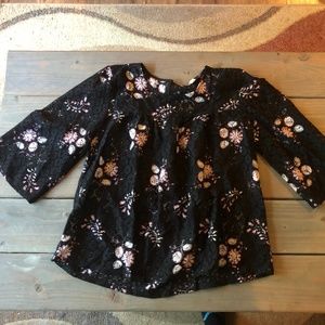 Lace Floral Loft Top S